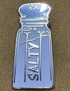 Salty Salt Shaker Lapel Pin Free Postage - Picture 1 of 1
