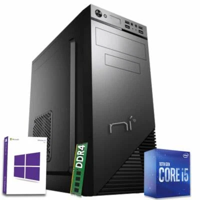Pc desktop Intel Quad Core i5 10400/8gb ram/1Tb hd WiFi Windows 10 pro - Immagine 1 di 4