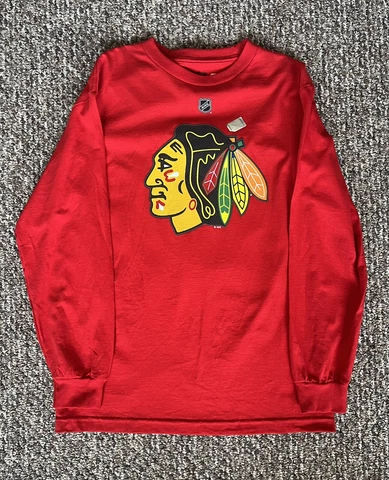 Reebok Chicago Blackhawks Men Size M Long Sleeve Patrick Kane #88 Jersey T-shirt Cover