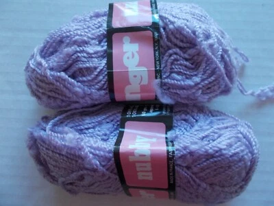 Unger Nubby Boucle hilo de moda, lila, lote de 2, Francia (60 yardas cada uno) Foto 1 de 2