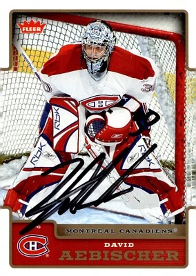 David Aebischer - Signed 2006-07 NHL Fleer Hockey Card #108 - Image 1 of 2