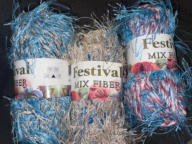 Fiesta Mix Fiber Eyelash Yarn Lots 50g Made in Turkey  - Image 1 of 4