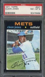 1971 TOPPS #527 CLEON JONES PSA 8 METS *B71496