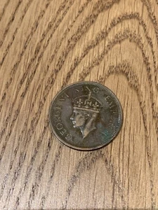 MONETA ANNA UN QUARTO RE GIORGIO VI 1940 INDIA - Foto 1 di 2