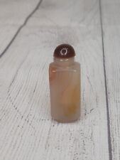 Vintage Hand-carved Chinese Natural Agate Snuff Perfume Bottle