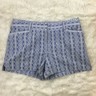 LOFT Ann Taylor Women's The Riviera Short Embroidered Blue Shorts Size 10
