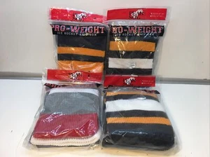 Lot Of 4 Pairs Hockey Pear Sox Colored Knit Sox Youth Size 22" - 24" New - Picture 1 of 10