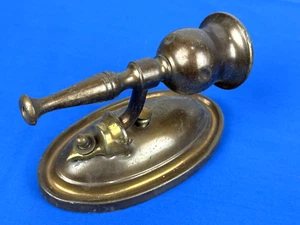 C.1920 Brass Sconce Light Fixture ~ Working Switch, 5 7/8" x 3 1/4" - Picture 1 of 9