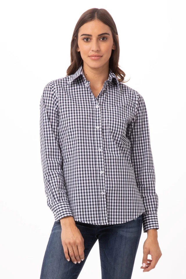 Chef Works Womens Gingham Dress Shirt (W500) - Image 1 of 1