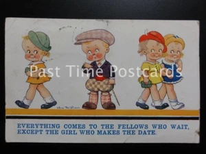 c1936 Vera Paterson Comic PC "Everything comes to the fellows who wait' except"" - Picture 1 of 1