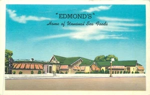ST. LOUIS MO "EDMOND'S" SEAFOOD RESTAURANT RTE. 66 POSTCARD - Picture 1 of 2