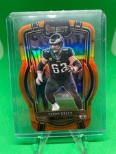 2022 Panini Select - Club Level Orange Prizm Die-Cut #220 Jason Kelce 73/199