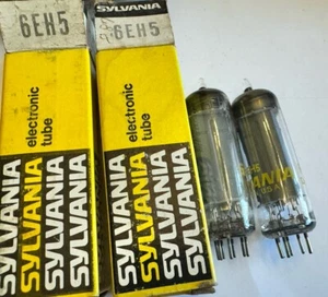 Paar NOS 6EH5 Sylvania Vakuumröhren - Power Output Pentode Audio Verstärker - Bild 1 von 3