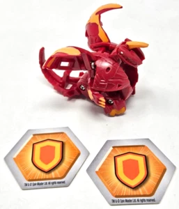 Bakugan Battle Brawlers Battle Planet Red Pyrus Dragonoid 2" Figure w/ Bakucores - Picture 1 of 7