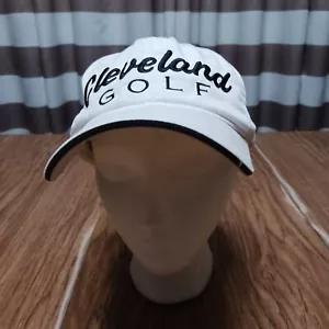 Cleveland Golf Hat Cap White Flexfit Stretch Mens - Picture 1 of 9