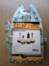 NEW Star Wars Millennium Falcon Cupcake Decorating Kit 24 Toppers & 24 Cases