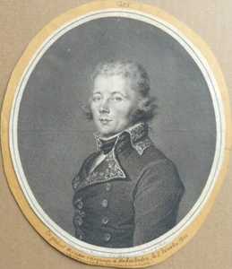 Portrait du Général MOREAU GRAVURE PAR guérin et Elisabeth HERHAN - Picture 1 of 3