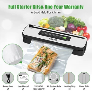 INKBIRD Vacuum Sealer Machine Food Long Fresh Moist/Seal/Canister/Pulse/Dry 130W - Picture 1 of 10