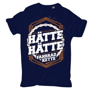Übergrößen 3XL bis 8XL Männer T-Shirt Hätte Hätte Fahrradkette lustige Sprüche - Bild 1 von 3