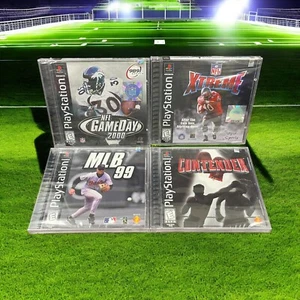 Lot Of 4 PS1 PlayStation Games Sealed - NFL Extreme, Contender, MLB 99, $$LOOK$$ - Picture 1 of 2