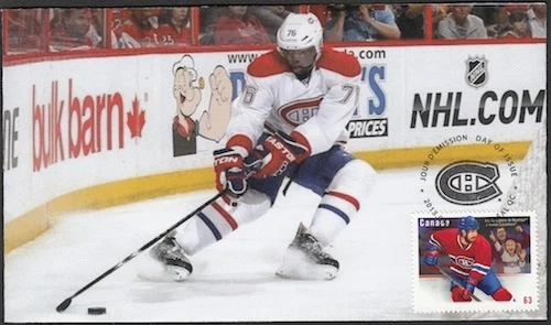 CANADÁ Sc #2671.02 MONTREAL CANADIENSES P.K. SUBBAN ON EXCELENTE CUBIERTA PRIMER DÍA Foto 1 de 1