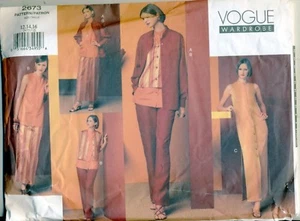 Falda, vestido, top, pantalones, chaleco patrón Vogue 12-14-16 - Imagen 1 de 2