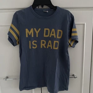 Junk food Boys Size 12 Short Sleeve White 'MY DAD IS RAD' Graphic T-Shirt XL - Picture 1 of 14