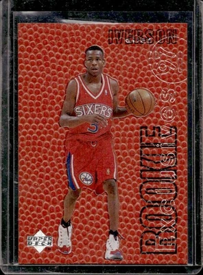 1996-97 Upper Deck Allen Iverson Rookie Exclusives Rookie RC #R1 76ers Foto 1 de 2