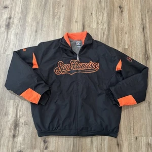 Majestic Authentic MLB San Fran Giants Giacca Dugout Nera Uomo Taglia XL Nuova senza etichette - Foto 1 di 8