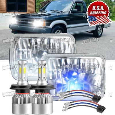 Faros LED de haz alto/bajo de 2 piezas de 7x6"" 5x7"" para Mazda B2200 B2000 B2600 Foto 1 de 4