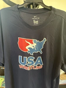 Neu Nike Dri-Fit Wrestling Team USA blau 2XL Shirt. Sehr schön. Kostenloser Versand XXL - Bild 1 von 1