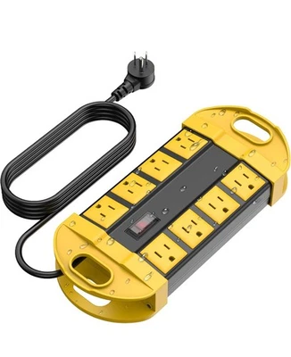 CCCEI Outdoor Power Strip Weatherproof with 8 Plug, Waterproof Extension Cord...