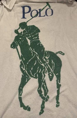 Винтажное пляжное полотенце POLO RALPH LAUREN Giant Pony 70x36 США - Изображение 1 из 4