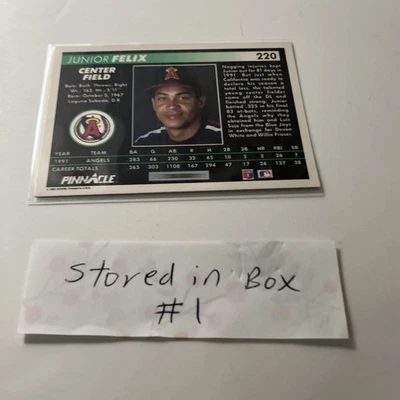 1992 Pinnacle - Junior Felix #220 - Image 1 of 2