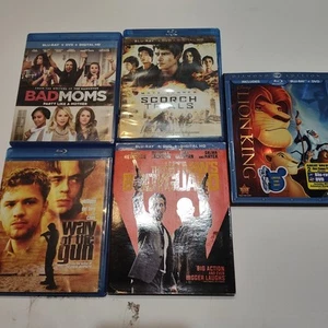 Lot Of 5 Blu Ray Movies 4 With DVD version Lion King, Bad Mom + See Pics - Picture 1 of 8