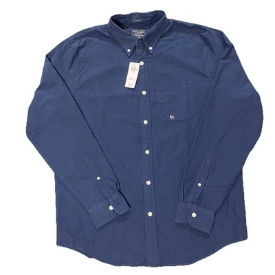 Camisa Abercrombie & Fitch Para Hombre XXL Alta Abotonada Azul Marino Informal Clásica Algodón Foto 1 de 4
