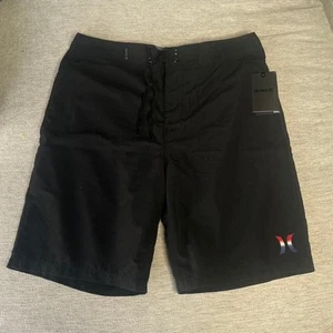 Hurley Neu mit Etikett One & Only schwarz rot weiß blau Boardshort Badehose 31 21" Länge - Bild 1 von 6