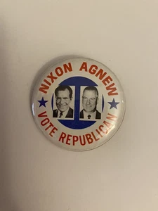 Nixon Agnew Vote Republican Pin Back Button P111 - Picture 1 of 3