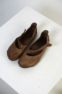 Trippen Brown Leather Flats Women’s Size 37 Handmade in Germany - Picture 1 of 8