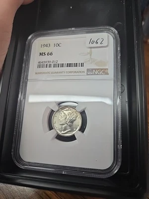 1943-P*** Mercury Silver Dime 10c NGC MS 66 - NGC  - Image 1 of 2