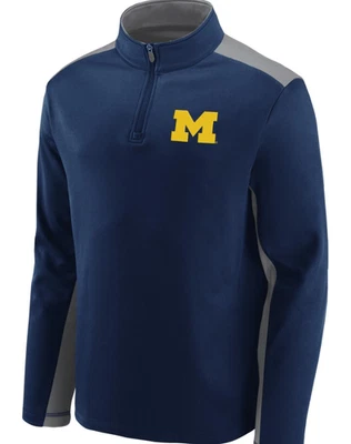 Chaqueta Michigan Wolverines Colorblock Cuarto Cremallera - Fanatics Navy XL Foto 1 de 4