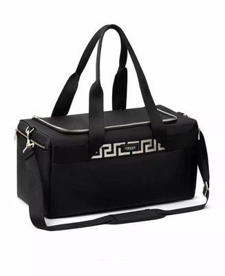Versace Fragrances Black Duffle with Silver Tone Zipper Travel Overnight Bag New - Image 1 of 4