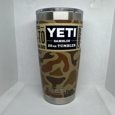 YETI 20oz Bicchiere Zone Umide Mimetico Coperchio Magslider Nuovo - Immagine 1 di 4