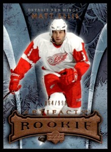 2007-08 Upper Deck Artifacts Matt Ellis Rookie 864/999 Detroit Red Wings #191