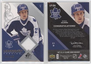 2007-08 SP Game Used Edition Legendary Fabrics /100 Borje Salming #LF-SA HOF