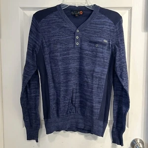 Suéter tejido G by Guess mangas largas cuello azul talla pequeña - Imagen 1 de 8