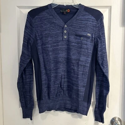 Suéter tejido G by Guess mangas largas cuello azul talla pequeña Foto 1 de 4