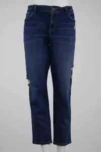 Ann Taylor Boyfriend Womens Jeans Size 8 Blue Straight Denim Pants - Bild 1 von 5