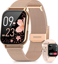 Smartwatch Donna Chiamate Bluetooth 5.2, 1.85" HD Smart Watch Orologio Con Cardi
