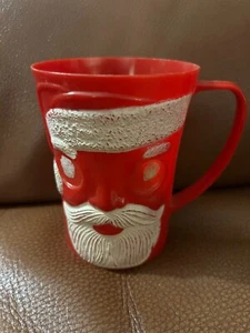 Vintage 50's Plastic Santa Cup - Picture 1 of 4